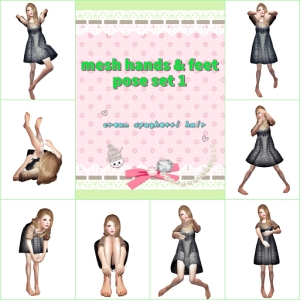 !creamSH! mesh hands & feet pose set 1 AD